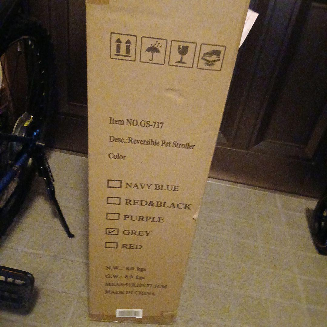 新品　最安値　KIKII ペットカート　グレー 折りたたみ 組み立て簡単