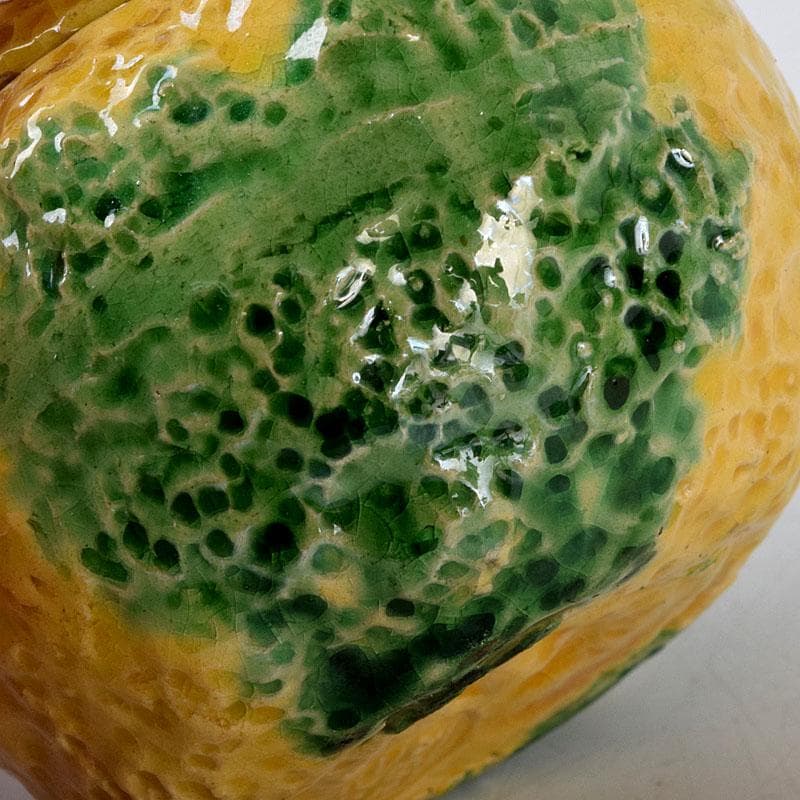 小太郎　京焼　永楽善五郎造　黄交趾　柚蓋物　共箱　V　8819