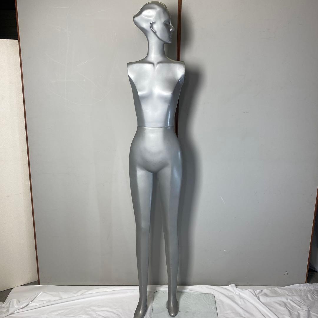 婦人用マネキン全身・シルバー色