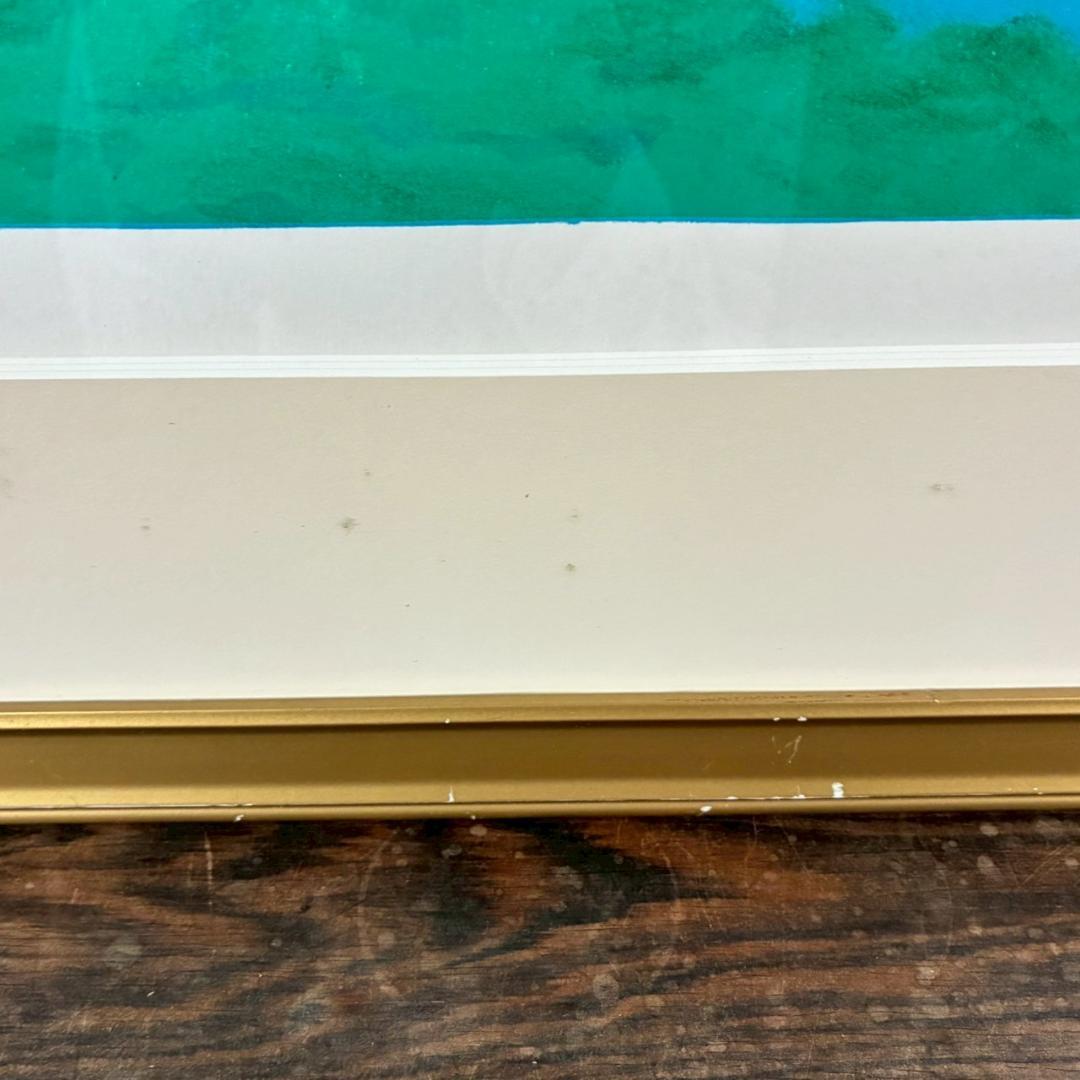 浜田昇児「緑映」リトグラフ 直筆サイン入り 額縁入り 限定150点 濱田昇児