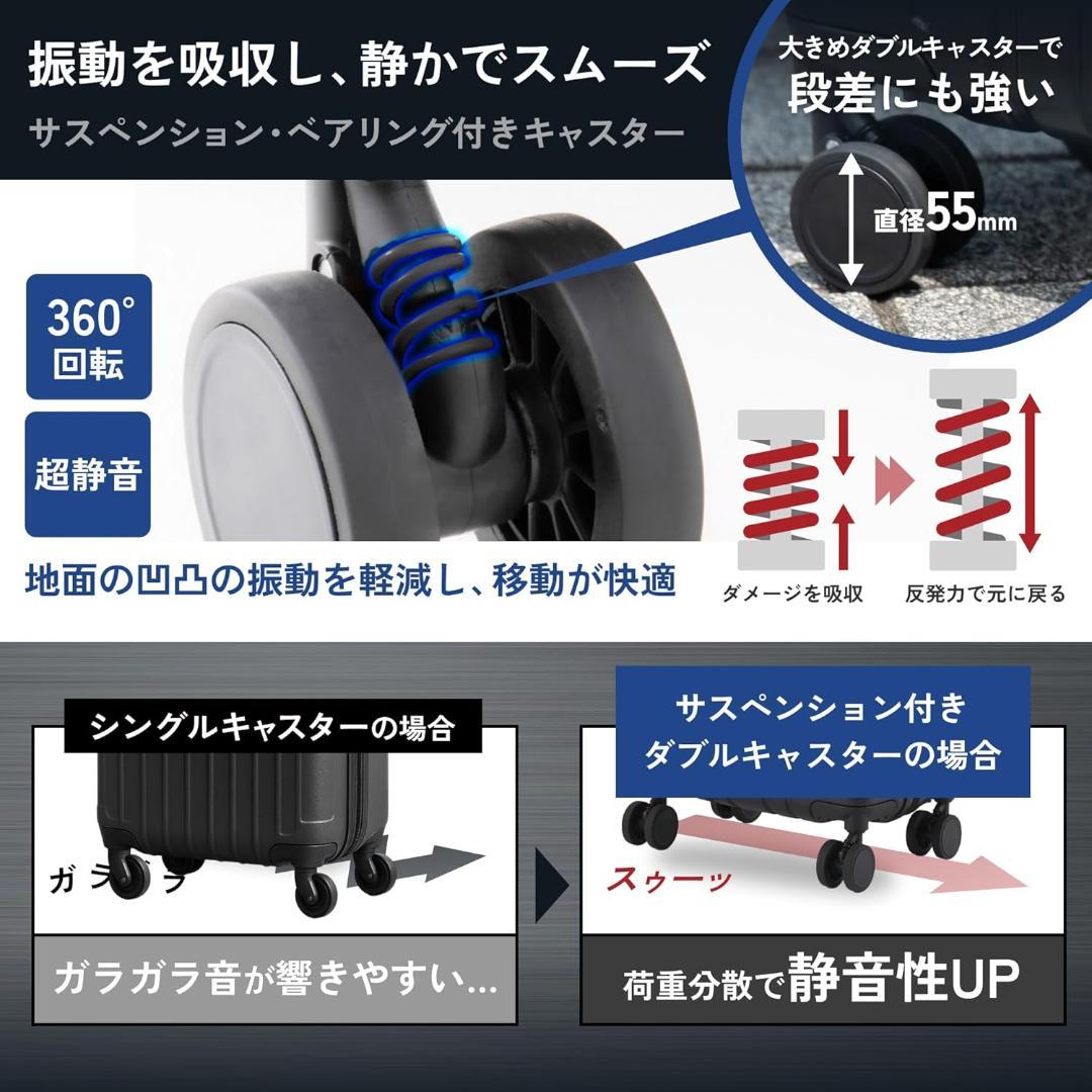 [MAIMO] スーツケース PROTES　Mサイズ フック付き ６０L