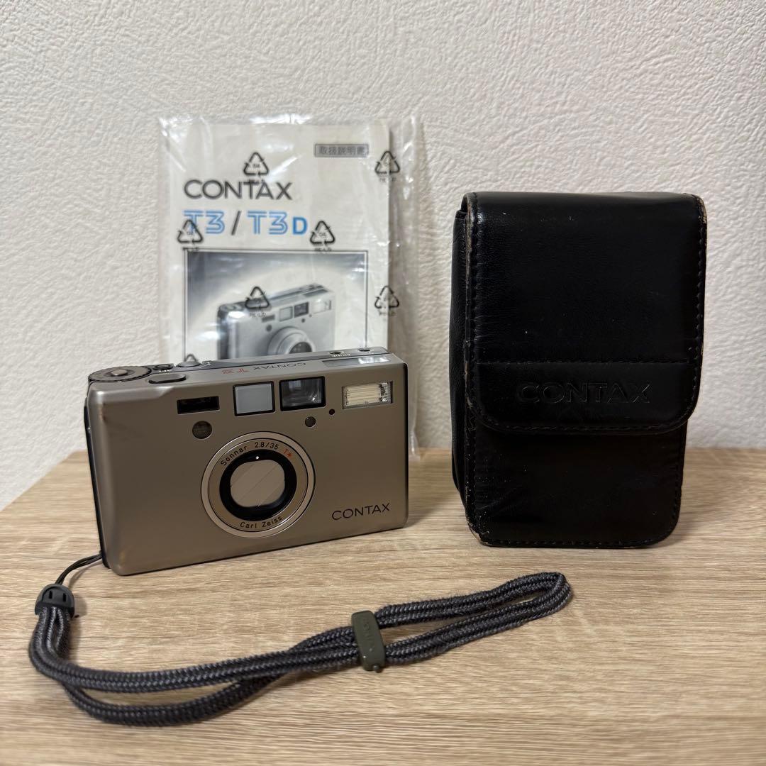 【動作確認済み】CONTAX T3 コンパクトフィルムカメラ チタンシルバー