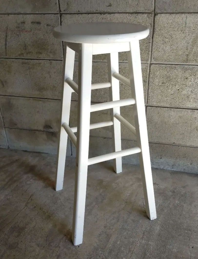 昭和レトロ・丸椅子・カウンターチェアー・木製・インテリア雑貨・ガーデニング・