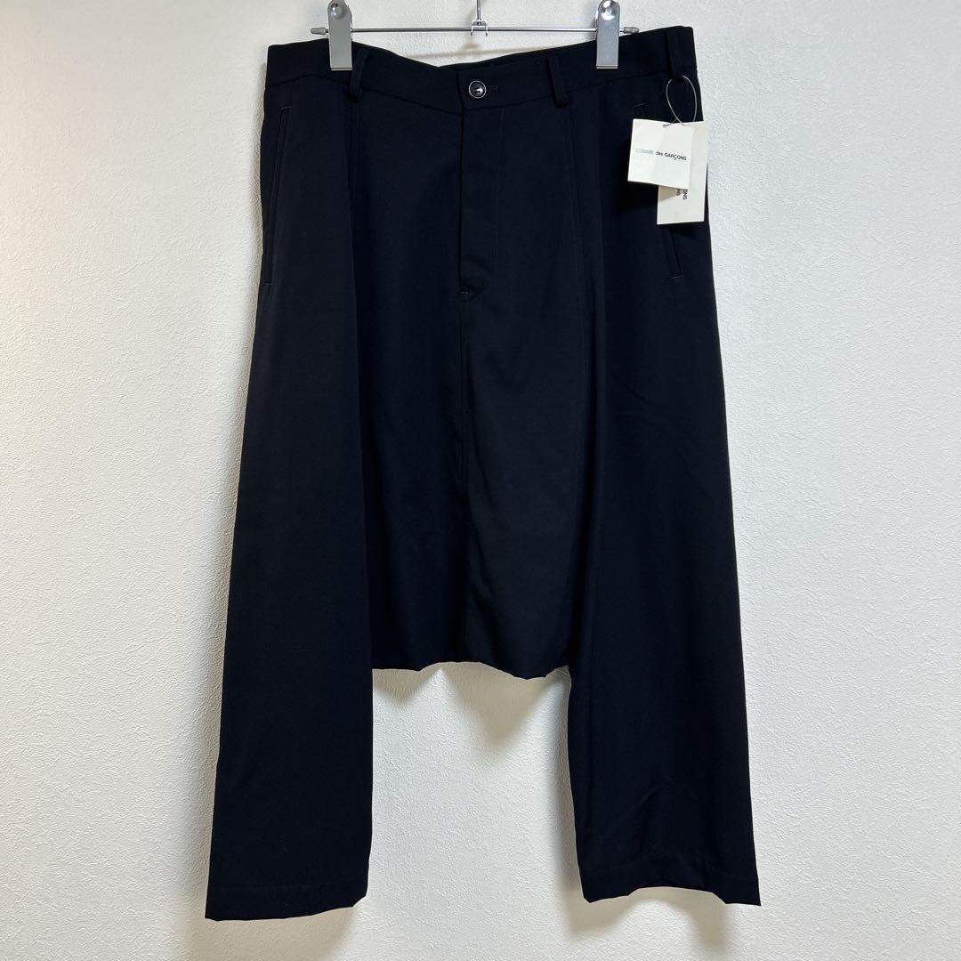 新品タグ付　コムデギャルソン　サルエルパンツ　黒　紺　L ウール100%