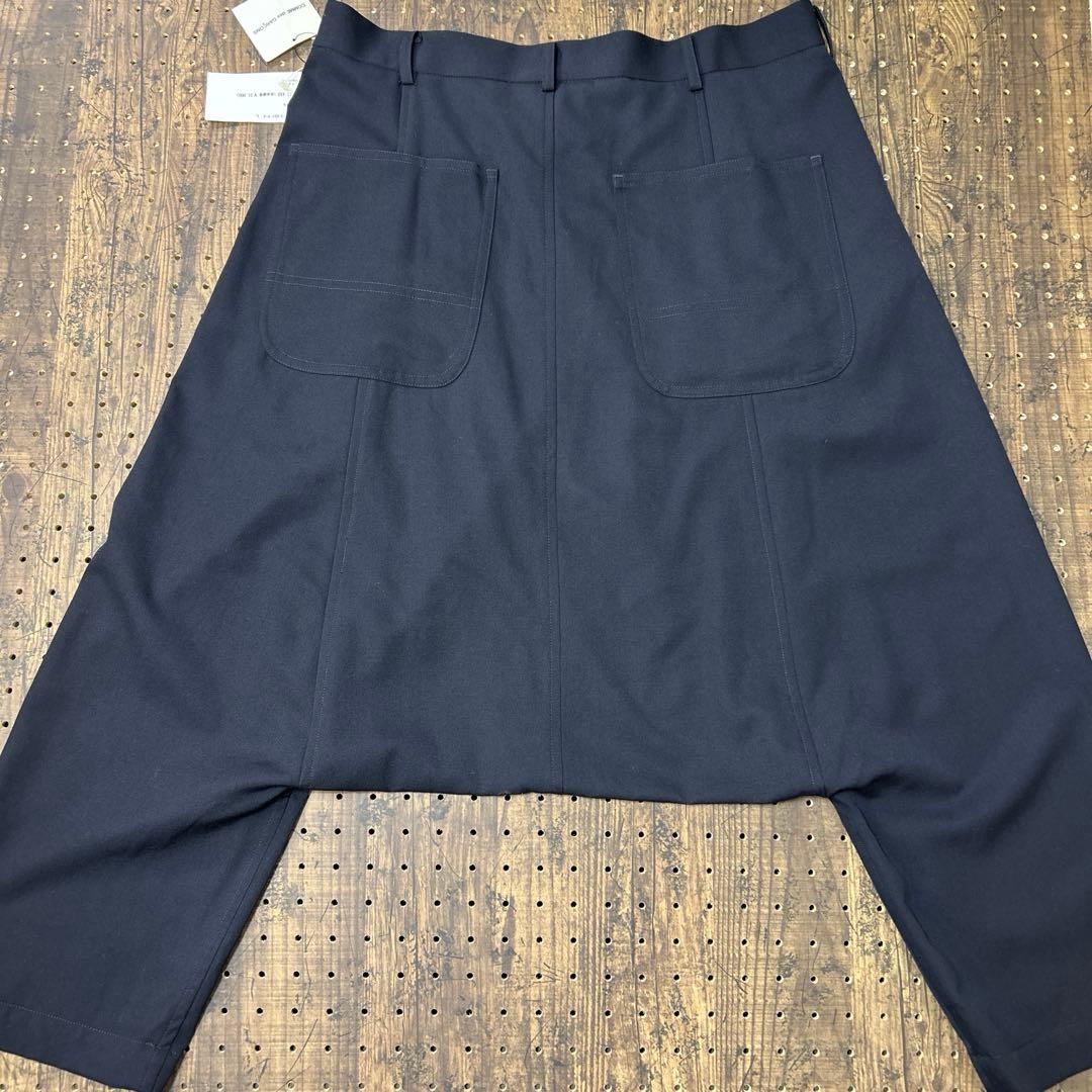 新品タグ付　コムデギャルソン　サルエルパンツ　黒　紺　L ウール100%