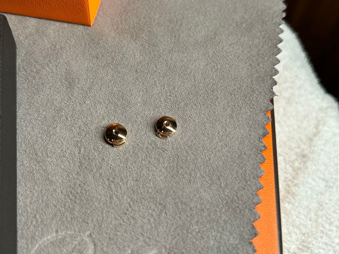 エルメス　ピアス　エクスリブリTPM ピンクゴールド美品