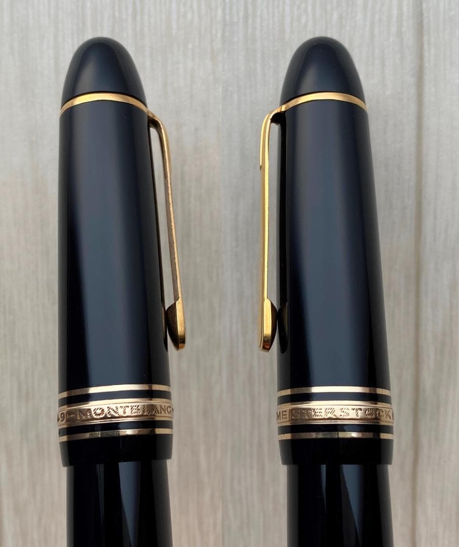 希少 美品モンブラン 149 なで肩18C（EF）中金（3帯）エボナイト 万年筆