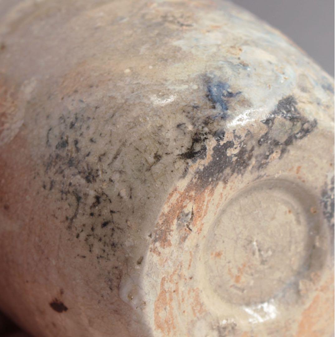 無地志野織部 美濃灰釉 窯変 徳利 酒器 古瀬戸 古美濃 古美術 古道具