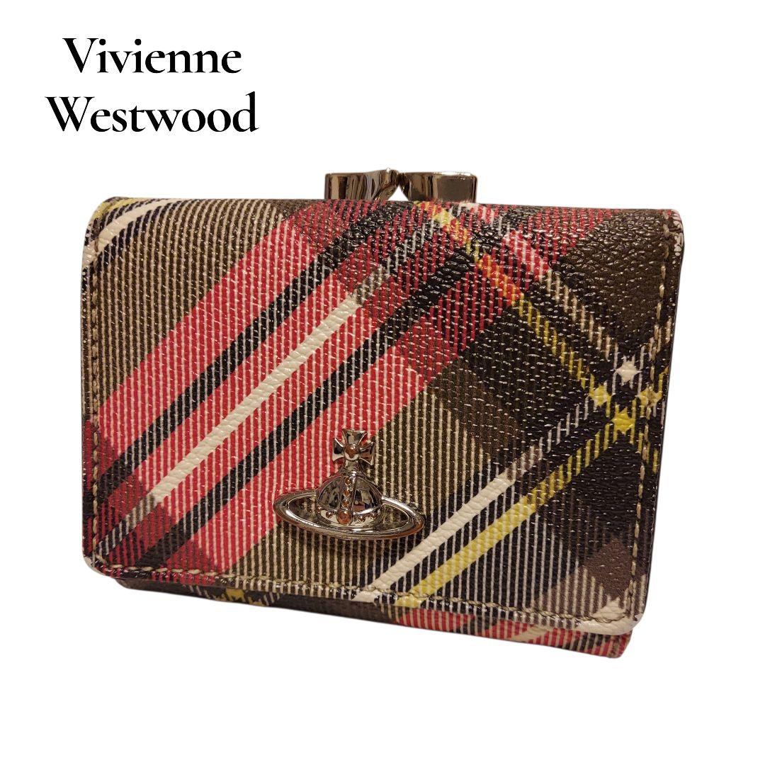 Vivienne Westwood 財布 オーブ チェック がま口 DERBY