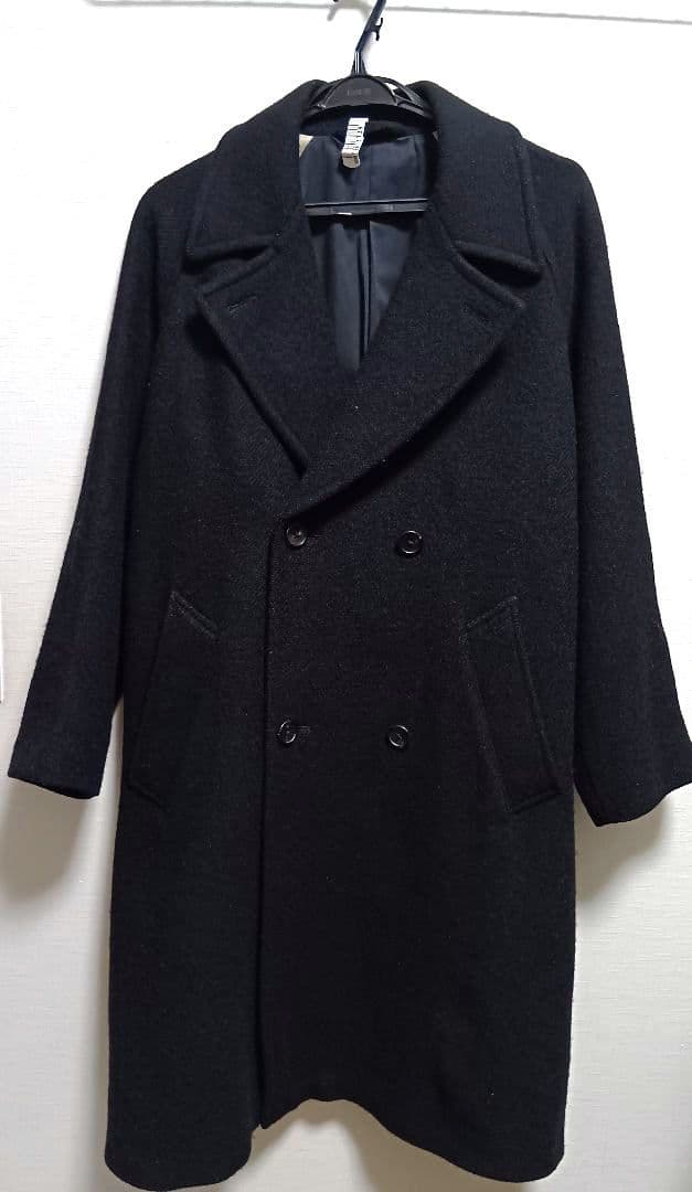 マーガレットハウエル　ハリスツイード　チェスターコート　黒　ロング