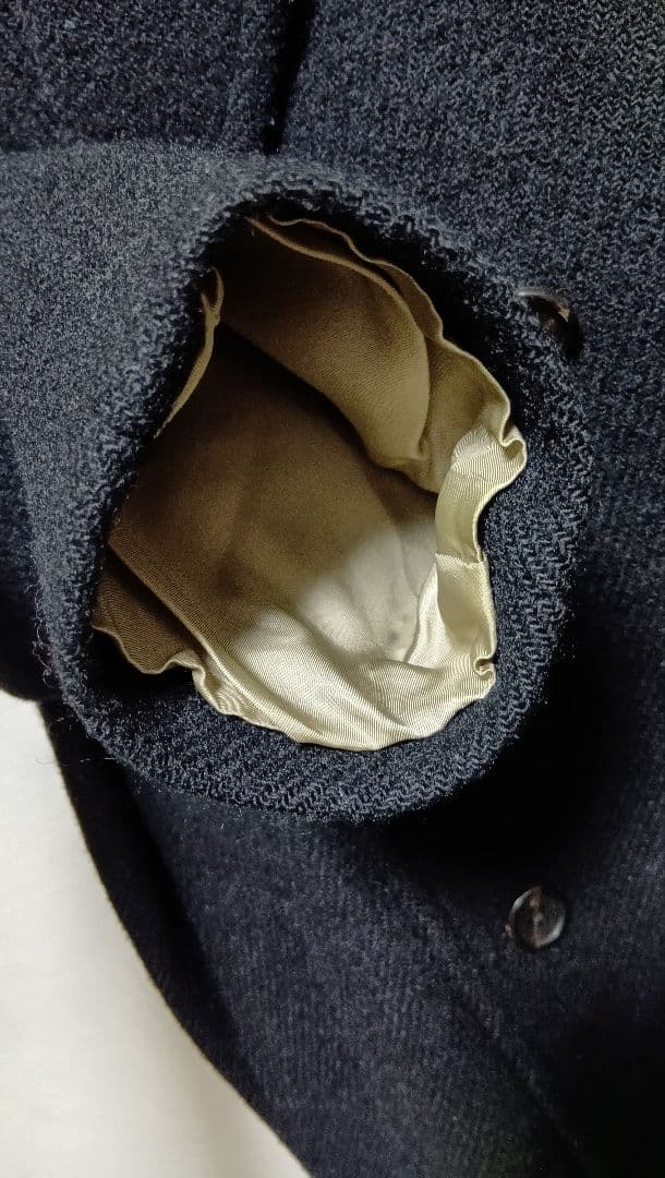 マーガレットハウエル　ハリスツイード　チェスターコート　黒　ロング