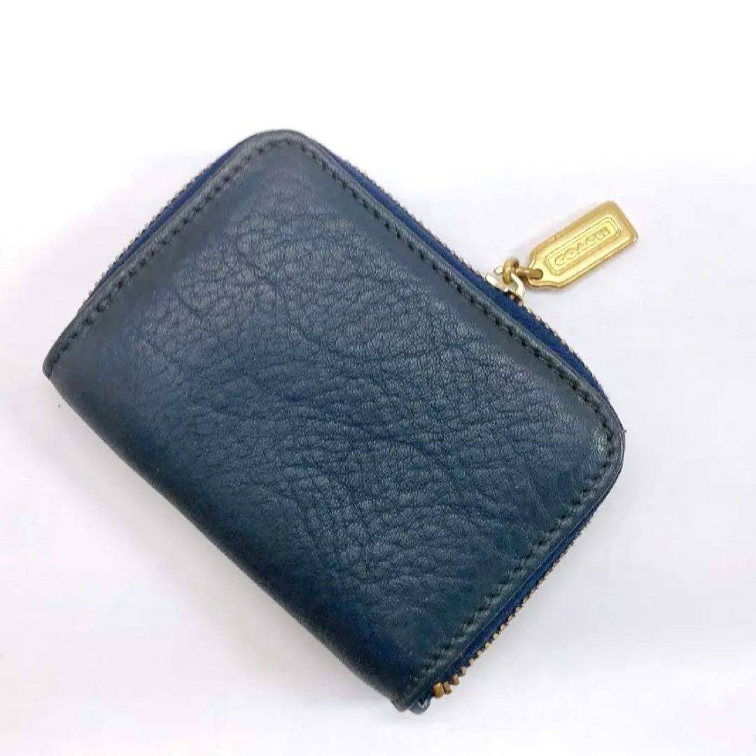 ✨美品✨COACH オールドコーチ ケース ヴィンテージ レザー ネイビー