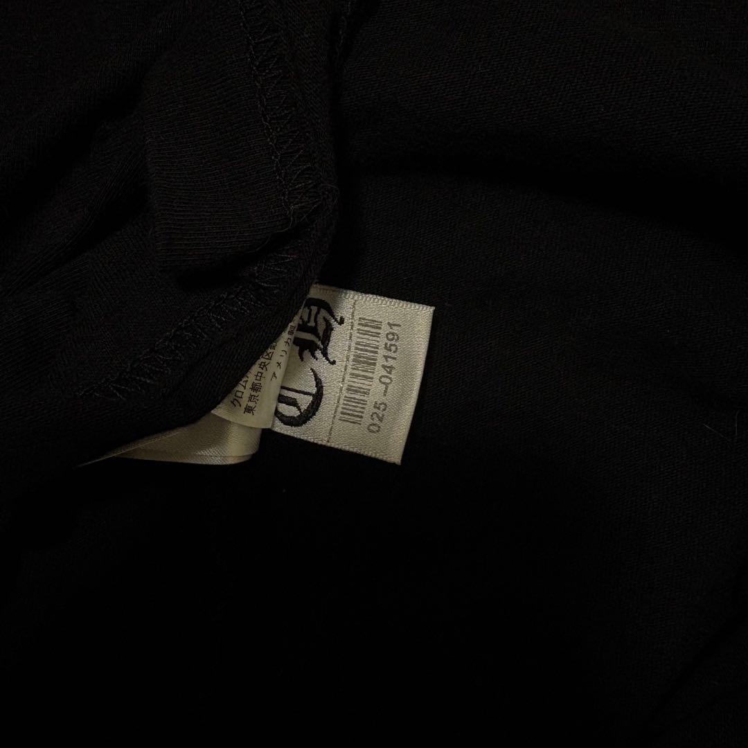 CHROME HEARTS ブラック ネックロゴTシャツ XL
