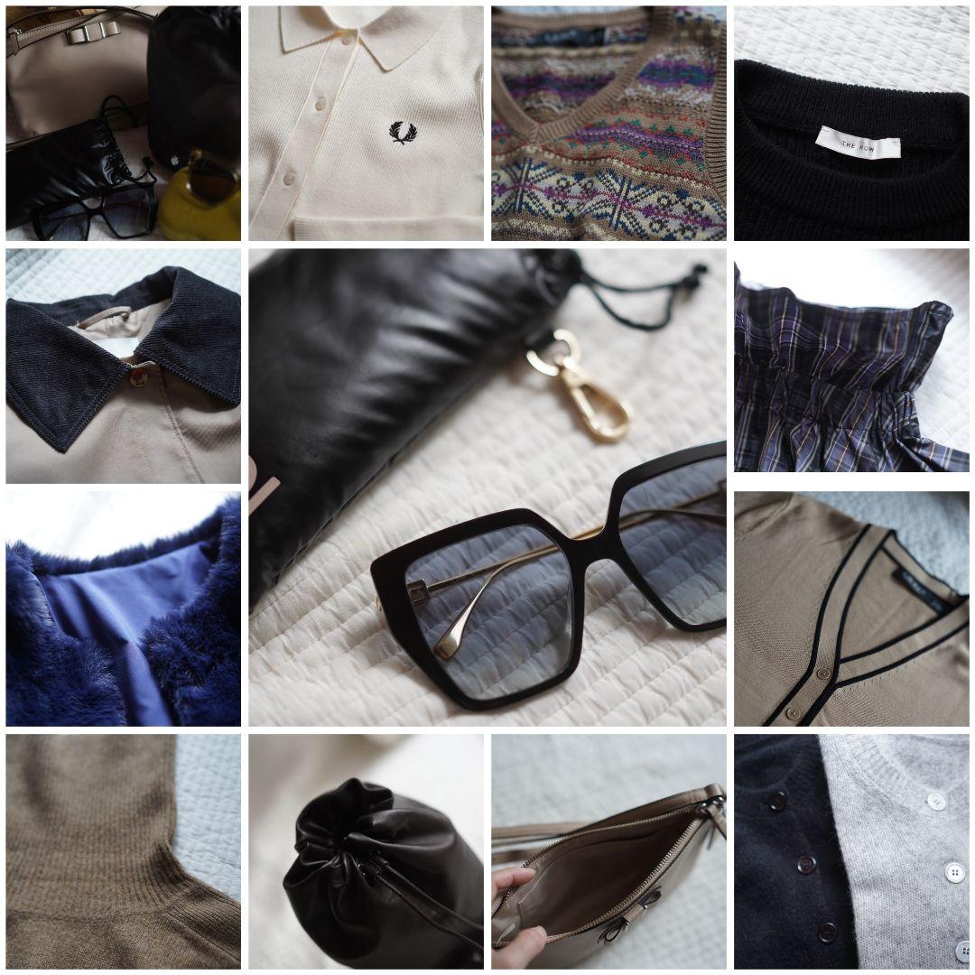 【着用1回】FRED PERRY アイボリー リブ編み 長袖ニットポロシャツ