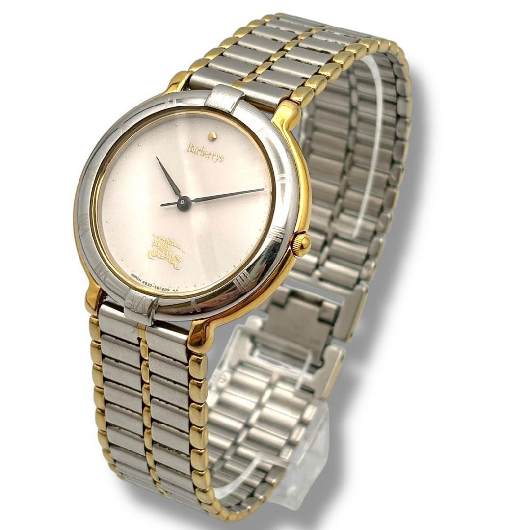 稼働 バーバリー 腕時計 クオーツ メンズ 4630-E60795 コンビ
