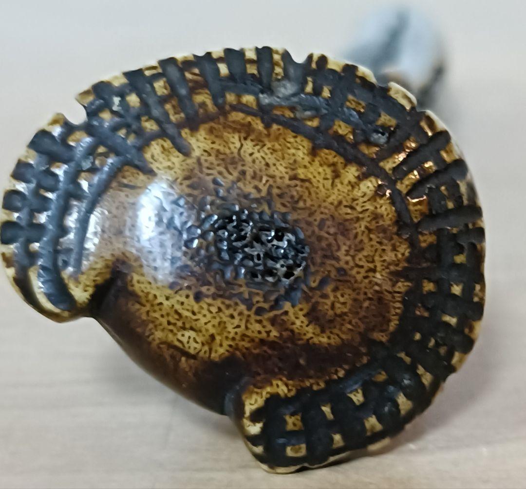 鹿角茸差し根付　古根付　鹿角彫刻根付　時代物　差し根付