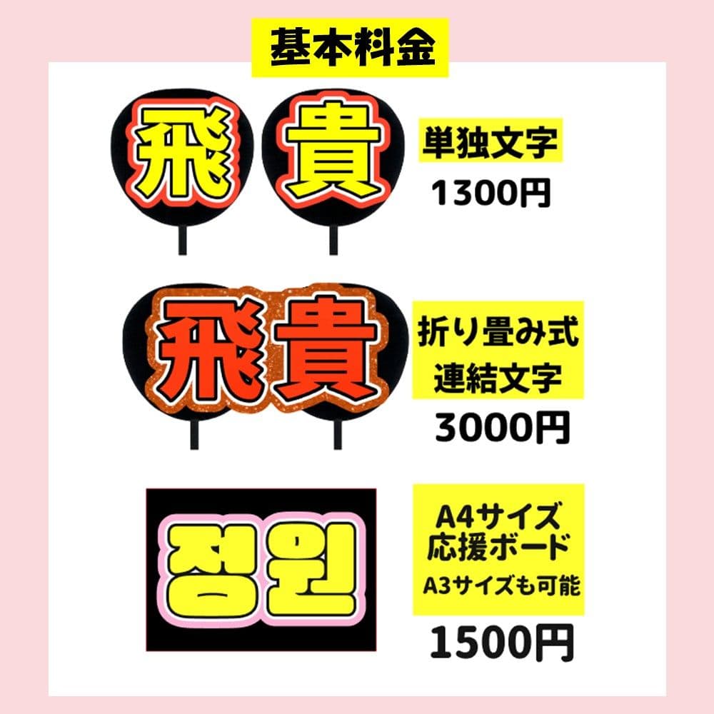 うちわ文字 オーダー 団扇屋さん ハングル 連結 パネル 応援ボード