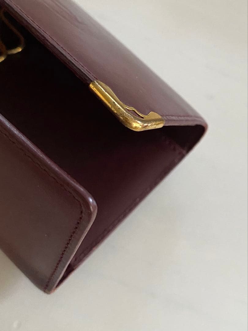 カルティエ　６連　キーケース　付属品完品　ボルドー ワインレッド　レザー