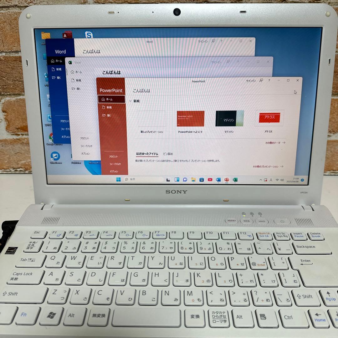 VAIOノート PC SSD 128GB メモリ4GB オフィス2024年