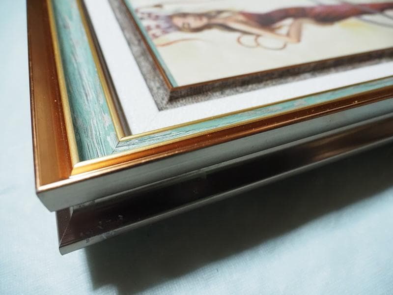 【値下げ】 人物画　油絵　金子国義　F6　額付き　手描き　肉筆