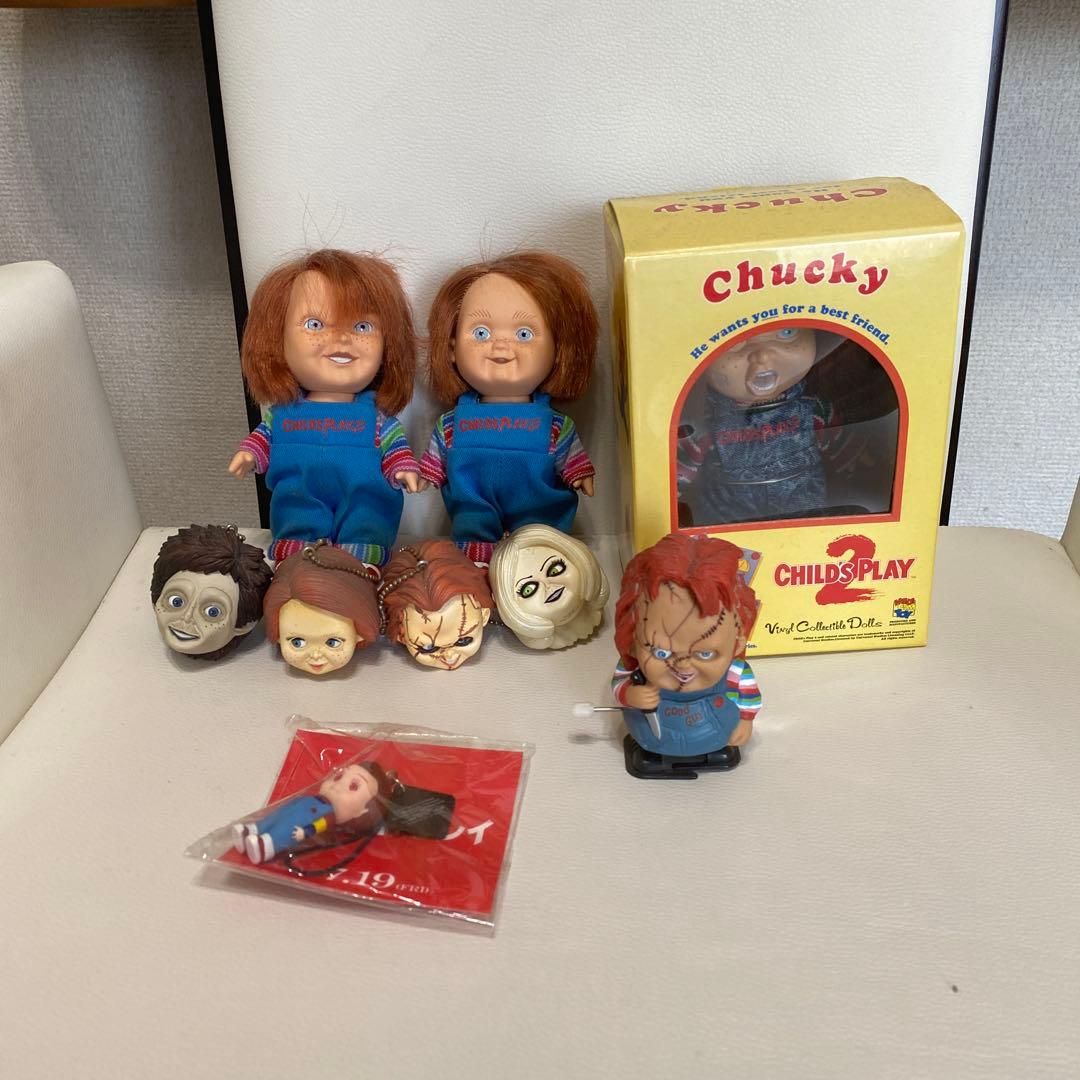 チャッキーフィギュア4点セット＆ガチャ4点＆キューピーコラボストラップ