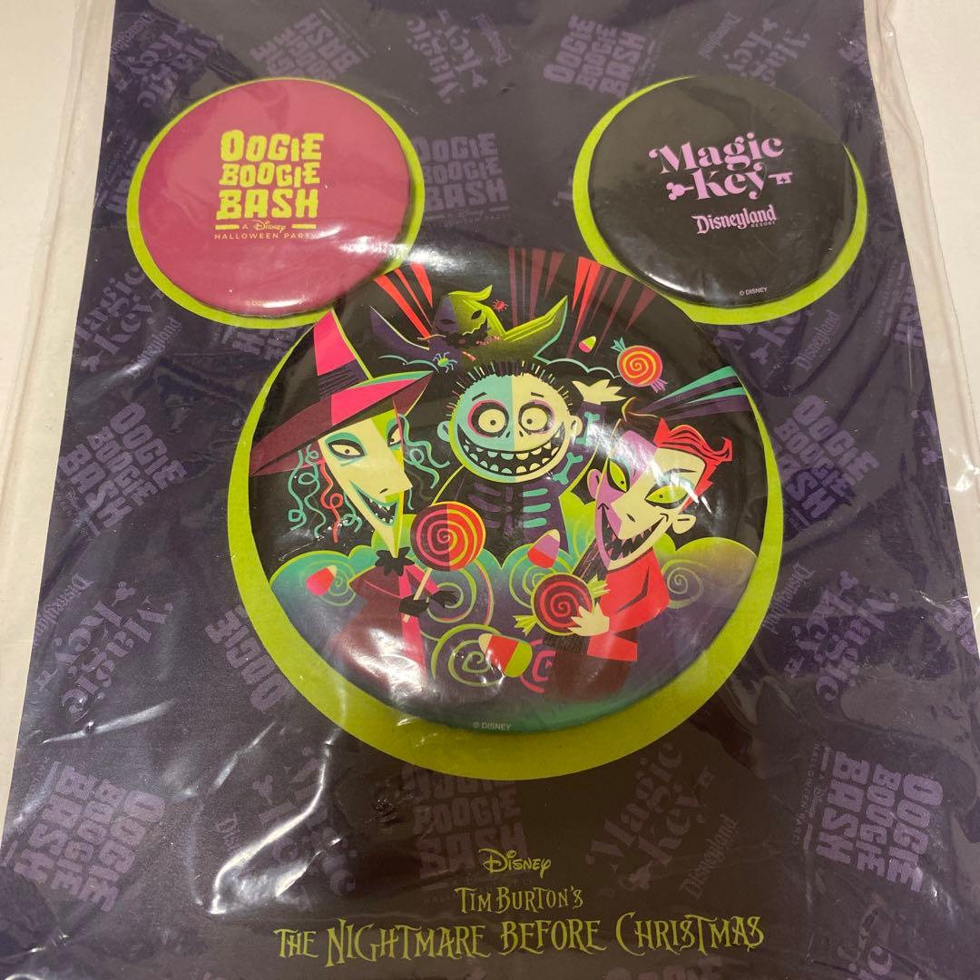 ディズニー　ナイトメア　缶バッジ　アナハイム