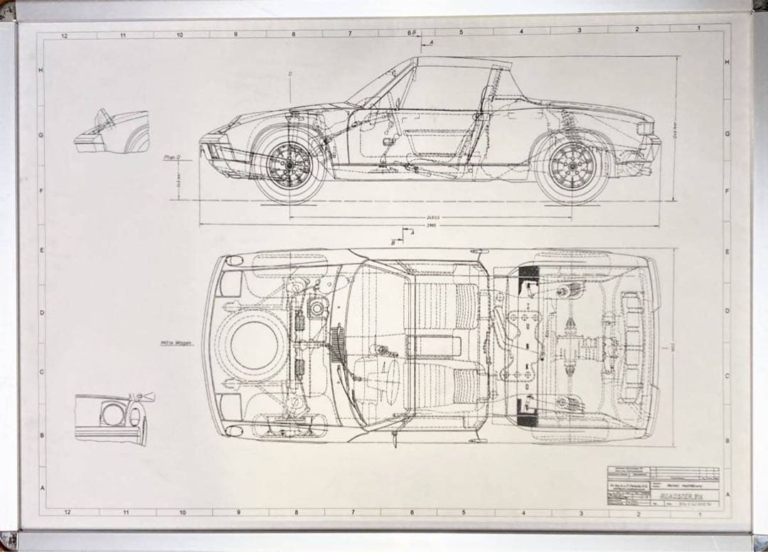 PORSCHE914 ポルシェ914Targa Roadster 設計図