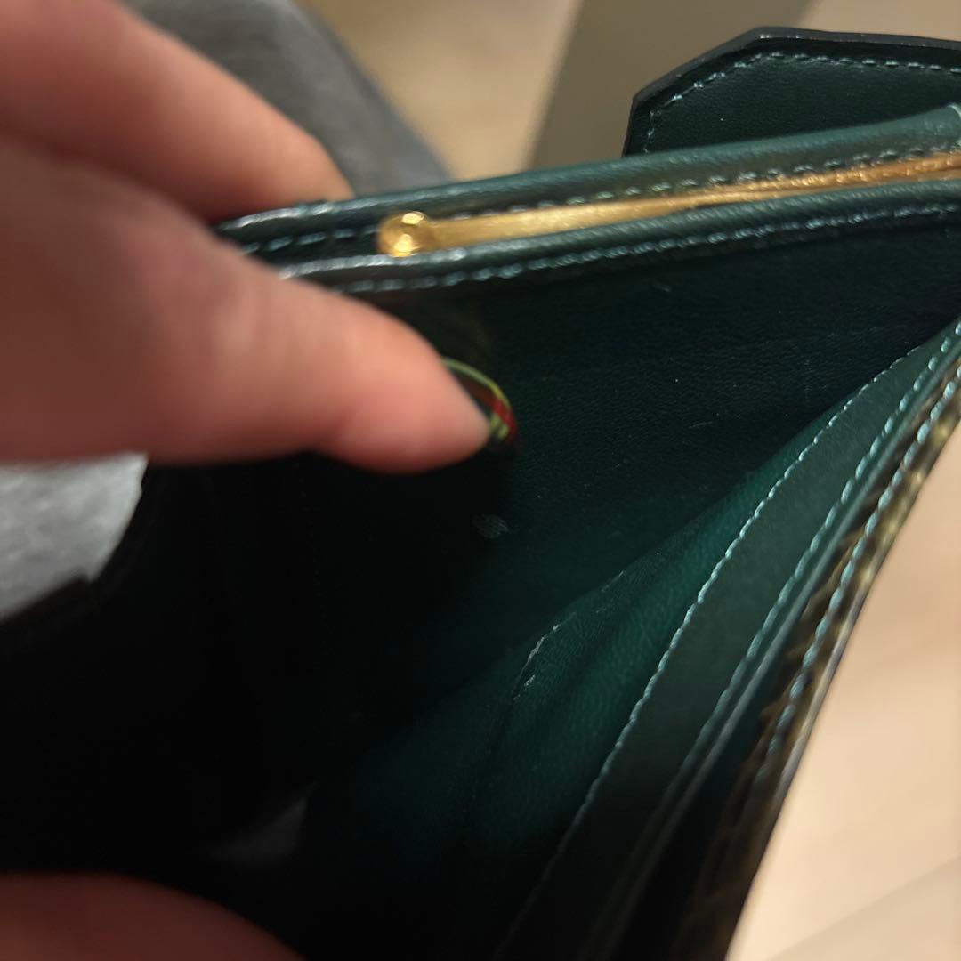 キヨ☆ Yves Saint Laurent 二つ折り財布 ダークグリーン