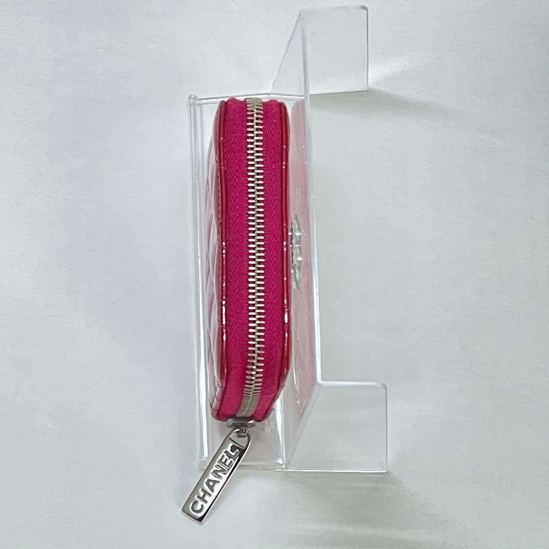 【希少 美品 正規品】CHANEL ピンク エナメル ケース 小銭入れ