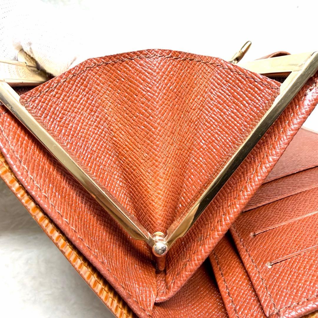 美品　LOUIS VUITTON ルイヴィトン エピ 財布 ブラウン　がま口