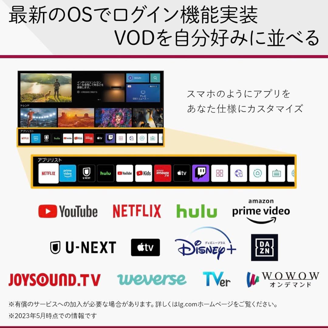 LG 48型 2022年製 Alexa搭載 OLED48A2PJA 4K有機EL