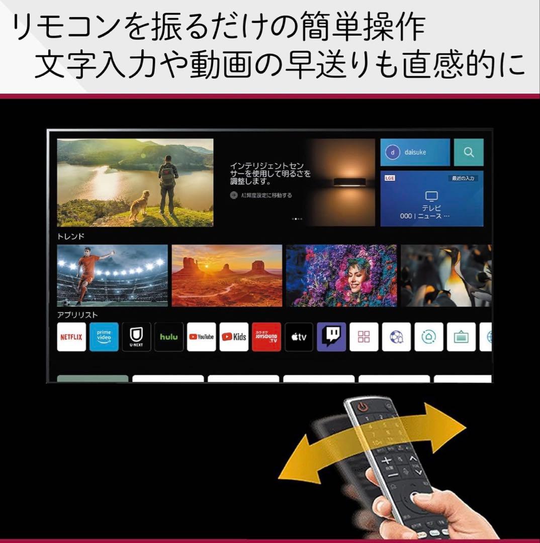 LG 48型 2022年製 Alexa搭載 OLED48A2PJA 4K有機EL