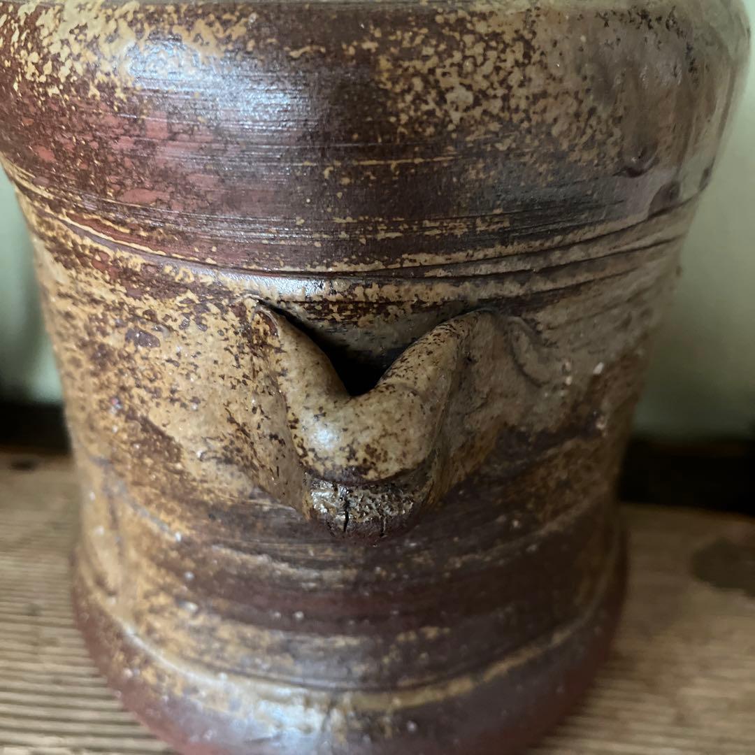 古備前水差し 茶道具 木箱付　極書　江戸時代　ー茶碗　茶室　茶杓