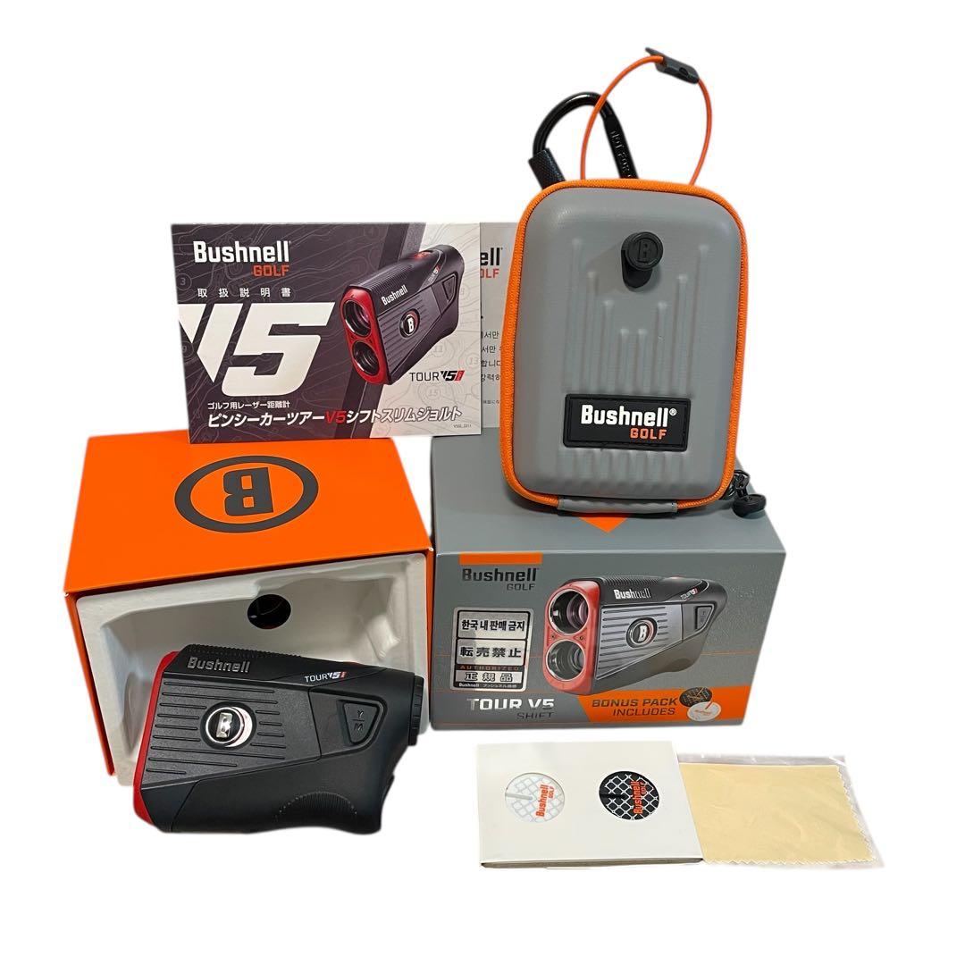 【美品】BushnellTourピンシーカーツアーV5シフトスリムゴルフ用距離計