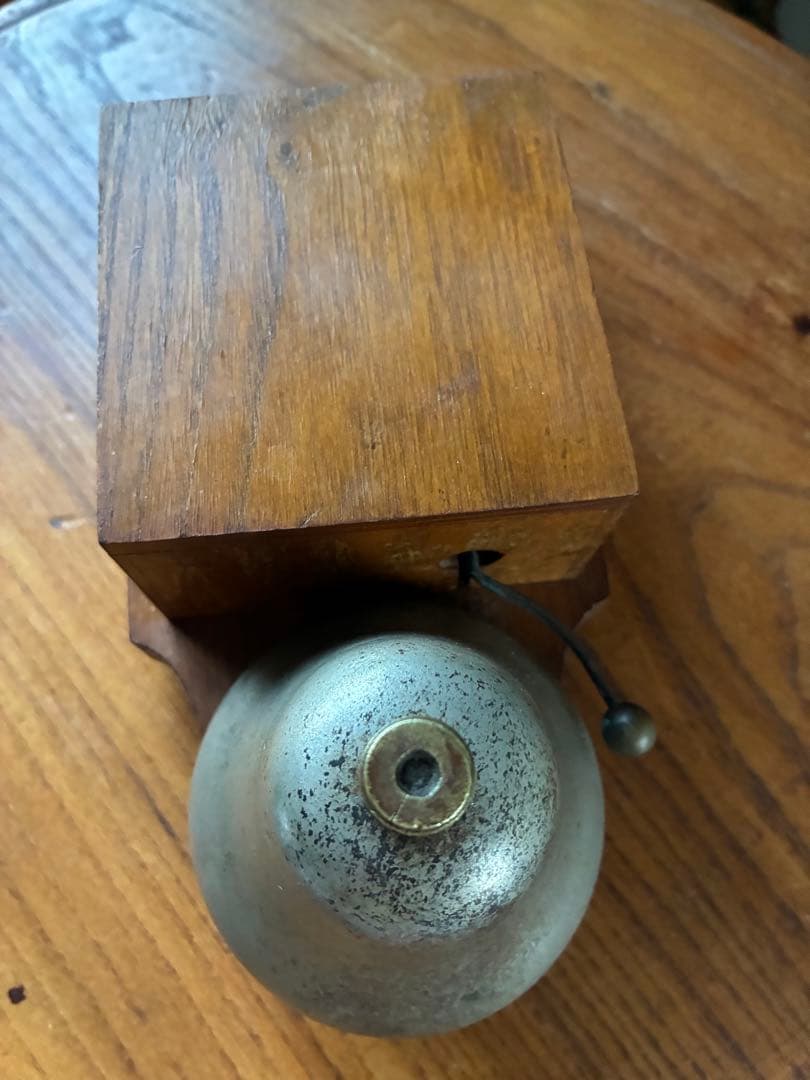 フランス　アンティーク　壁掛け式　電話機用　ベル　木製　呼び鈴　Bell レア