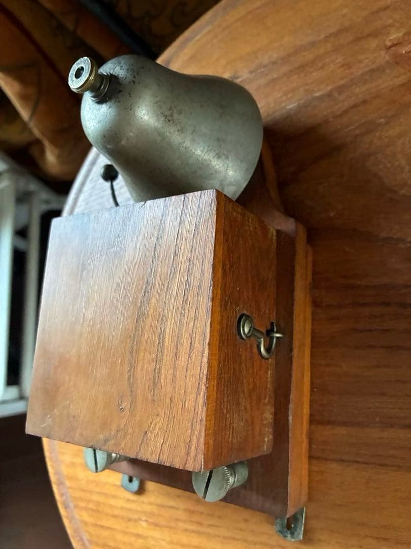 フランス　アンティーク　壁掛け式　電話機用　ベル　木製　呼び鈴　Bell レア