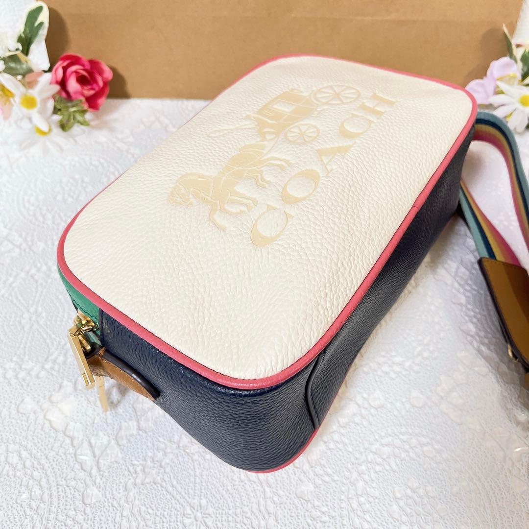 【美品】COACH コーチ ショルダーバッグ カメラバッグ 斜め掛け チャーム付