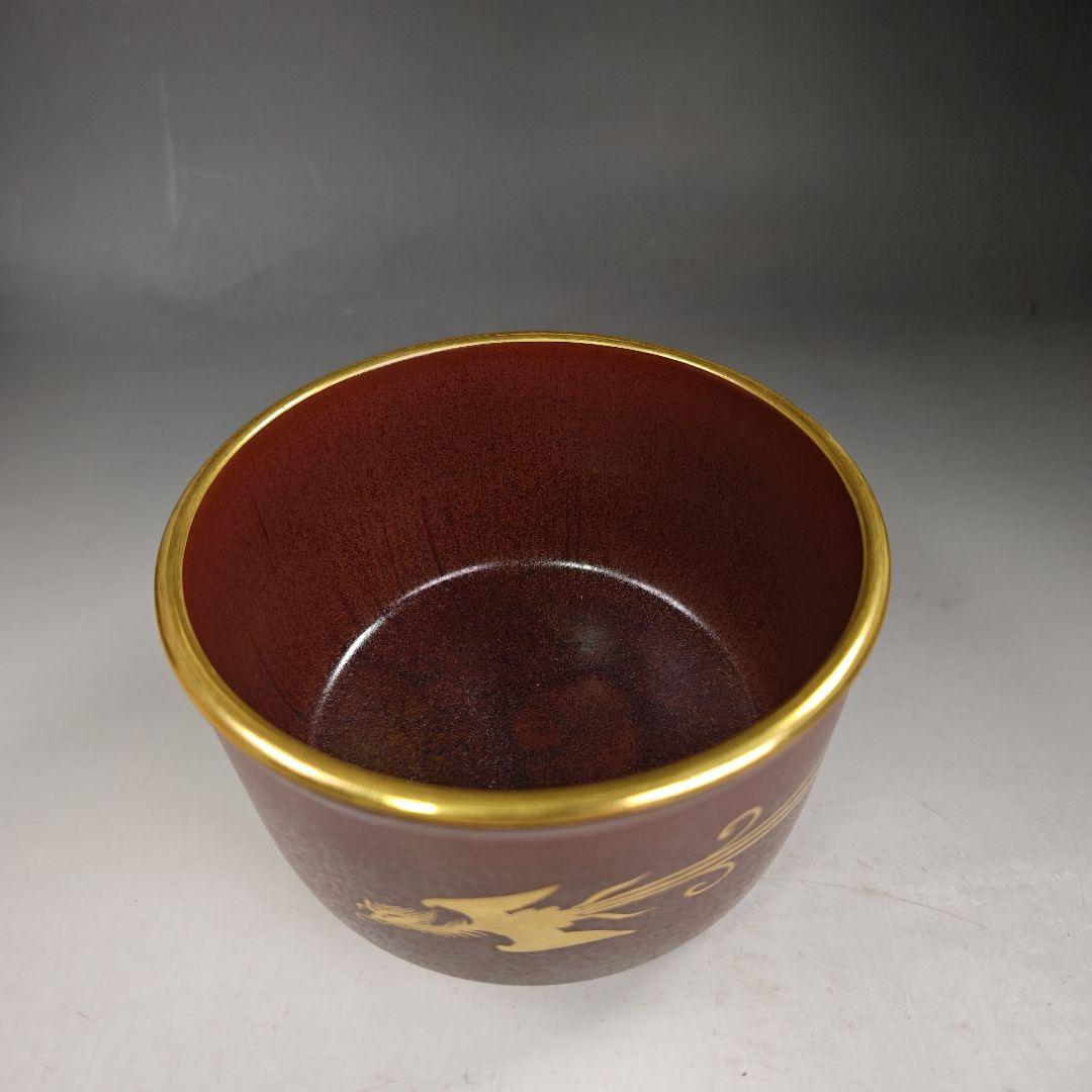 イ365 皆具『通次阿山造』『天目釉鳳文　台子皆具　共箱』茶道具