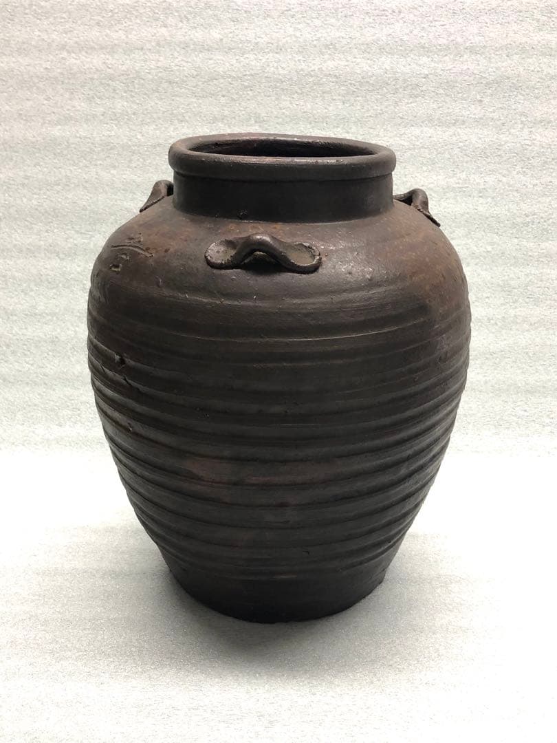 古備前　三耳壺　備前焼　古美術