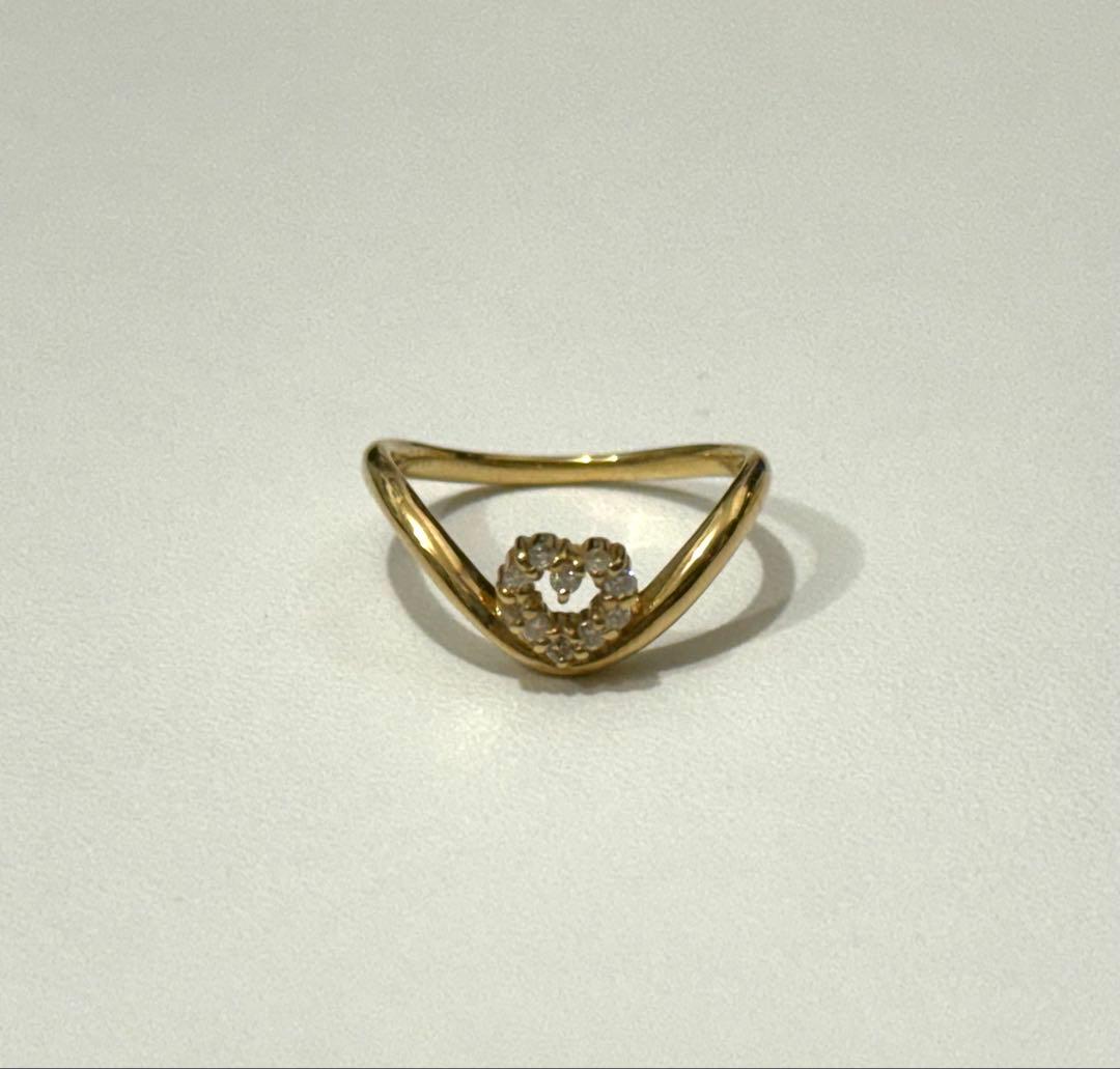 k18 ハート11号リング