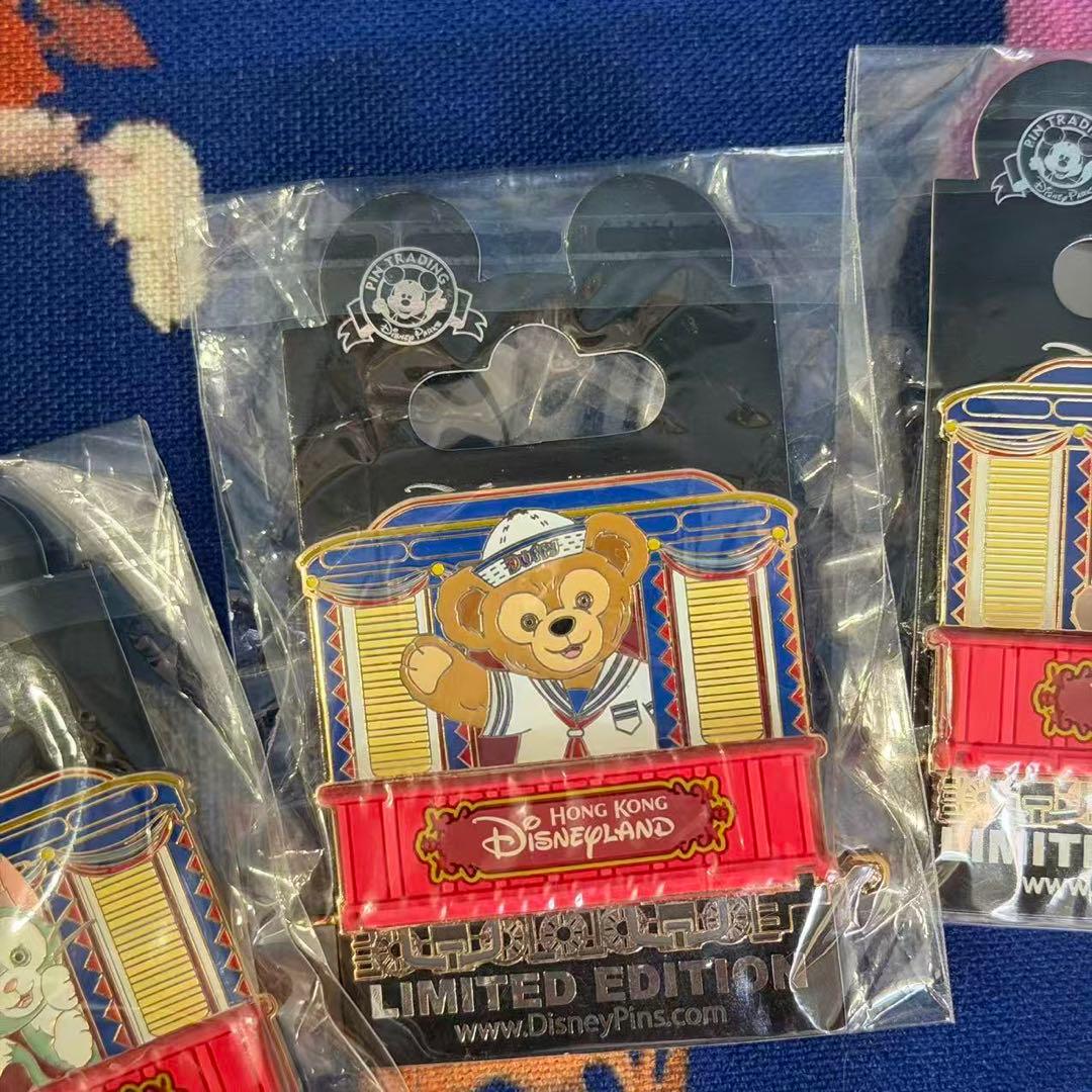 香港ディズニーダッフィーシェリーメイジェラトーニピンバッジ3点セット限数300
