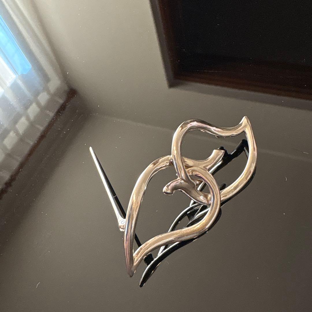 ✨TIFFANY brooch✨ティファニーブローチ ダブルリーフ ピンブローチ