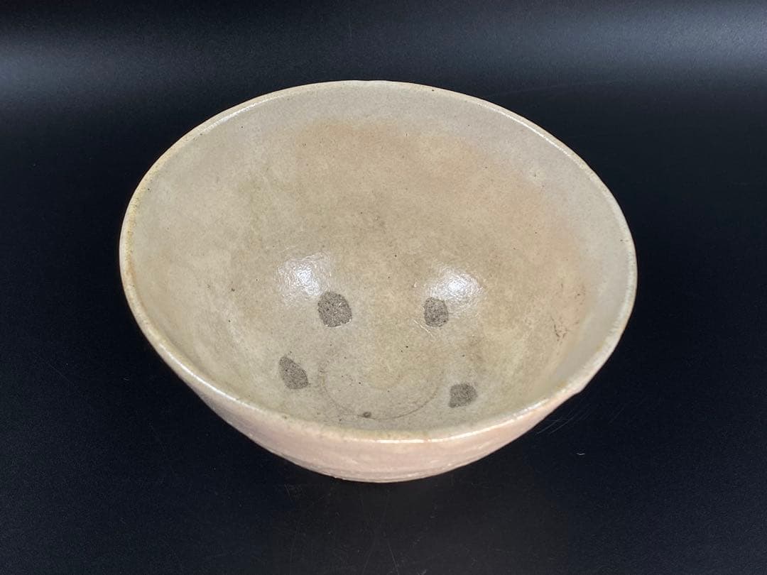 李朝 茶碗 茶道具 骨董 古玩 古美術 時代物 径14.3cm