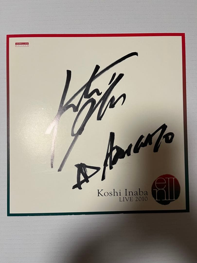 B'z 稲葉浩志　Koshi Inaba LIVE en2 2010 サイン色紙