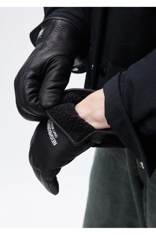 小物 NEIGHBORHOOD Leather Boa Groves BLACK