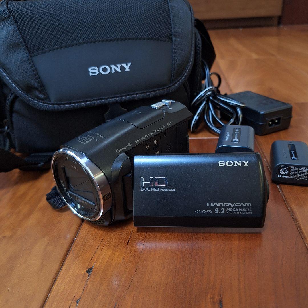 ソニー　ハンディカム　HDR-CX670 大容量バッテリー付