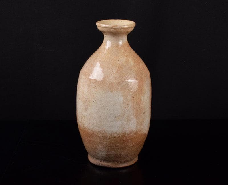 李朝　高麗白磁 　盤口瓶　徳利　時代箱付　V　R2178