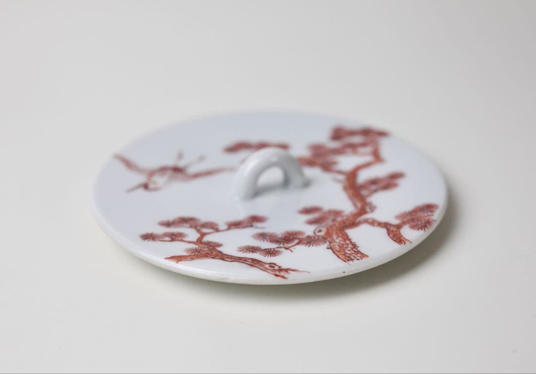 春峰 赤絵 細密唐子絵 水指 壺 茶道具 茶器