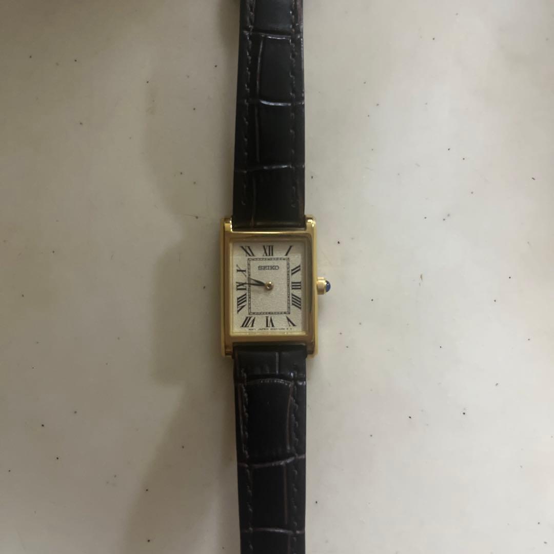 SEIKO nano ブラウンレザーベルト 時計