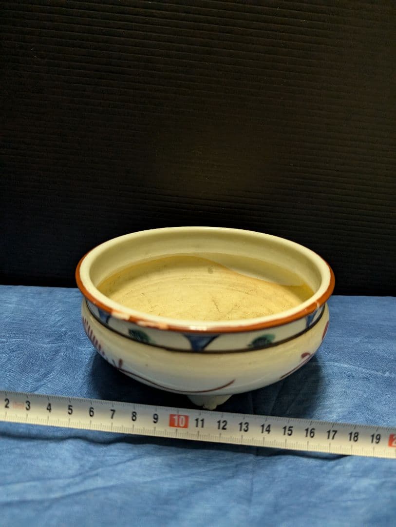 灰入れ香炉古伊万里赤絵